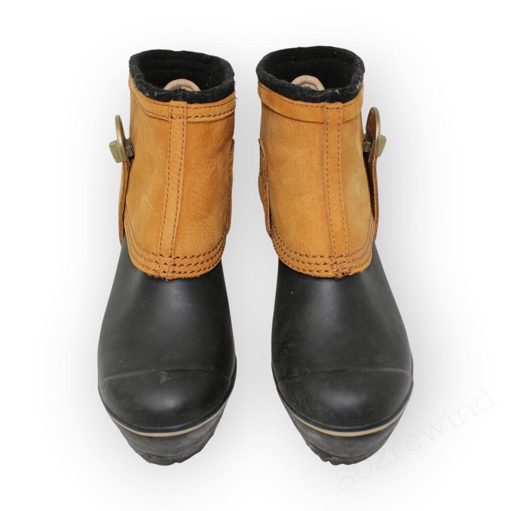 Sz 8 SOREL Medina II High-Heel Platform Rain Booties Waterproof 2086 - Picture 5 of 12